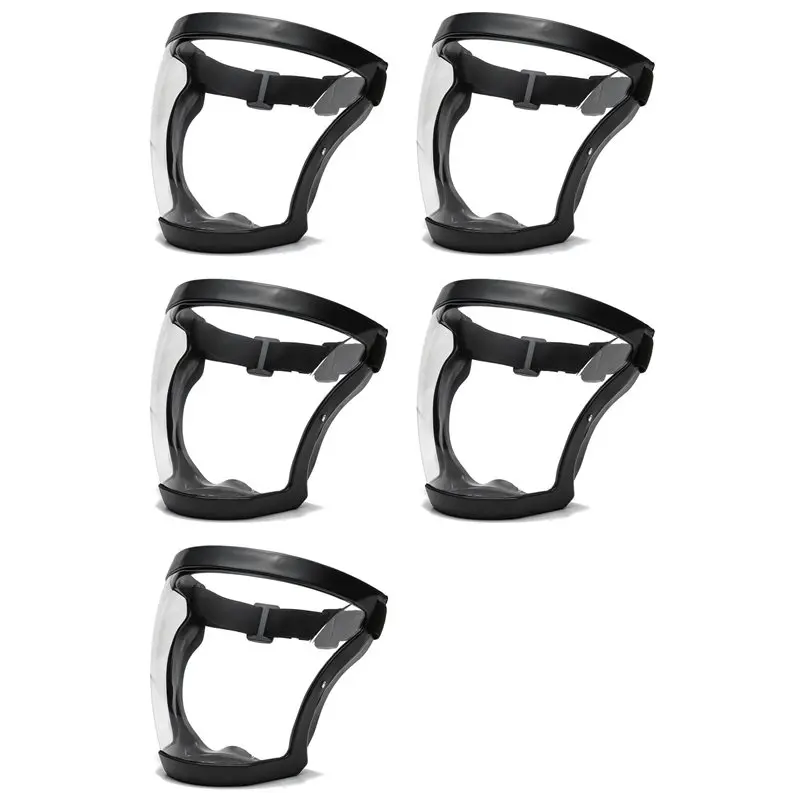 5X Full Face Protective Glasses HD Anti-Dust, Anti-Droplet, Anti-Fume, Electric Welding Riding Protective Mask Black