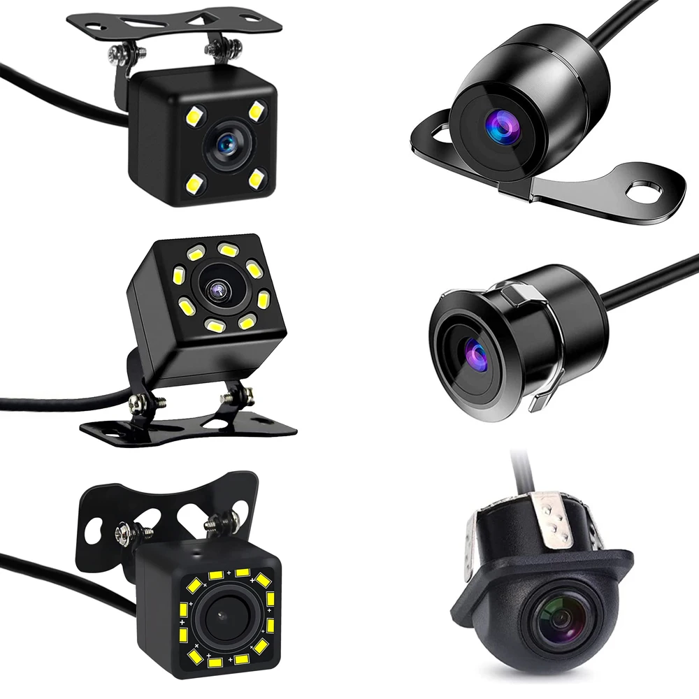 Uniwersalna samochodowa kamera cofania 170 °   Szerokokątny parkowanie wsteczne IP68 Wodoodporny monitor CCD LED Automatyczne zapasowe monitorowanie Obraz HD Night Vision