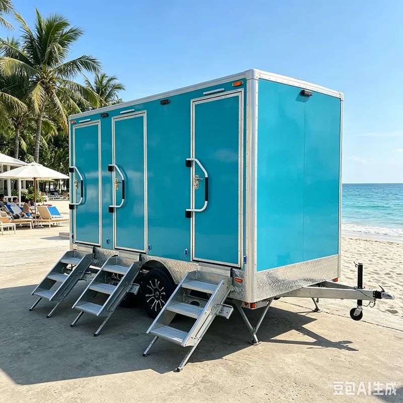 Portable Restroom Trailer with Easy Clean Design Mobile Toilet for Construction Site Outdoor Activities