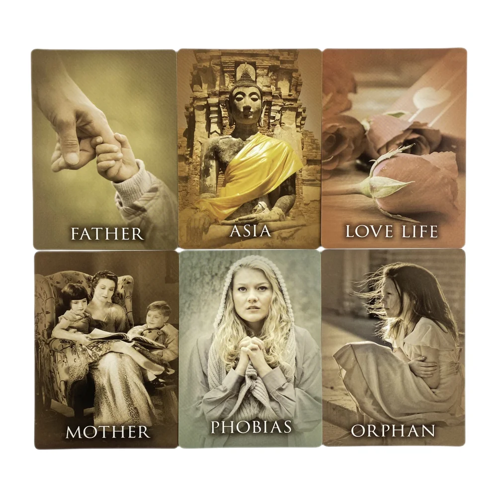 ชีวิตที่ผ่านมา Oracle Cards ไพ่ทาโรต์ English Visions Divination Edition Deck Borad เล่นเกม