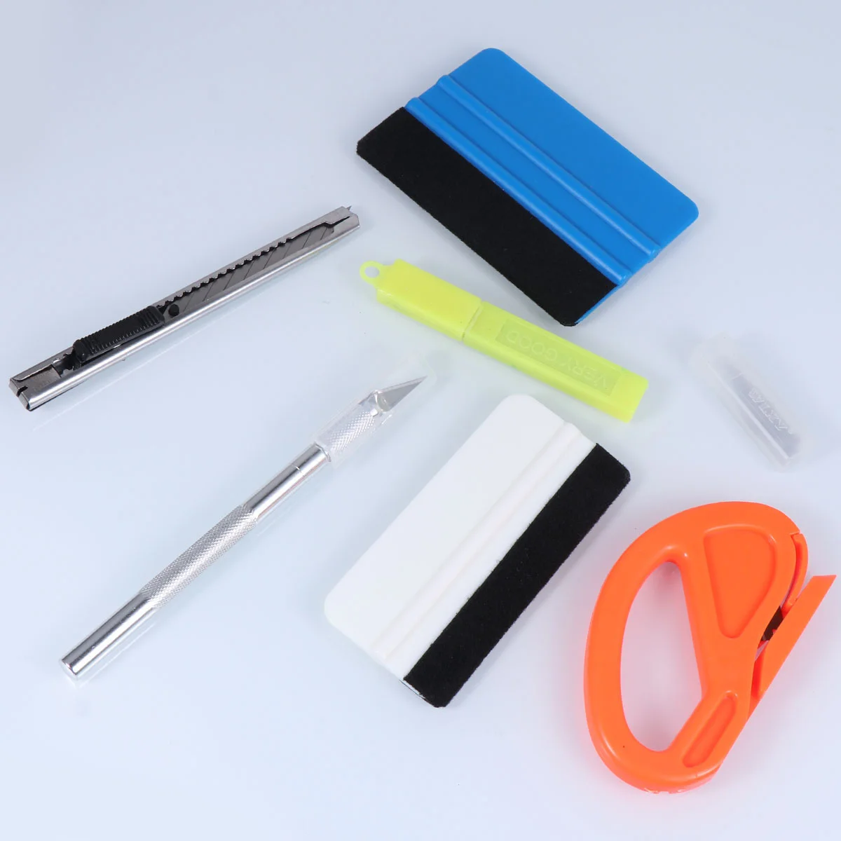 Auto Window Tint Tool Carbon Fiber Magnetic Stick Squeegee Wrapping Scraper