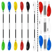 4 Sections Kayak Paddle Adjustable Double Blade Surfpaddle Aluminium Alloy Inflatable Kayak Paddle for Outdoor Water Sports