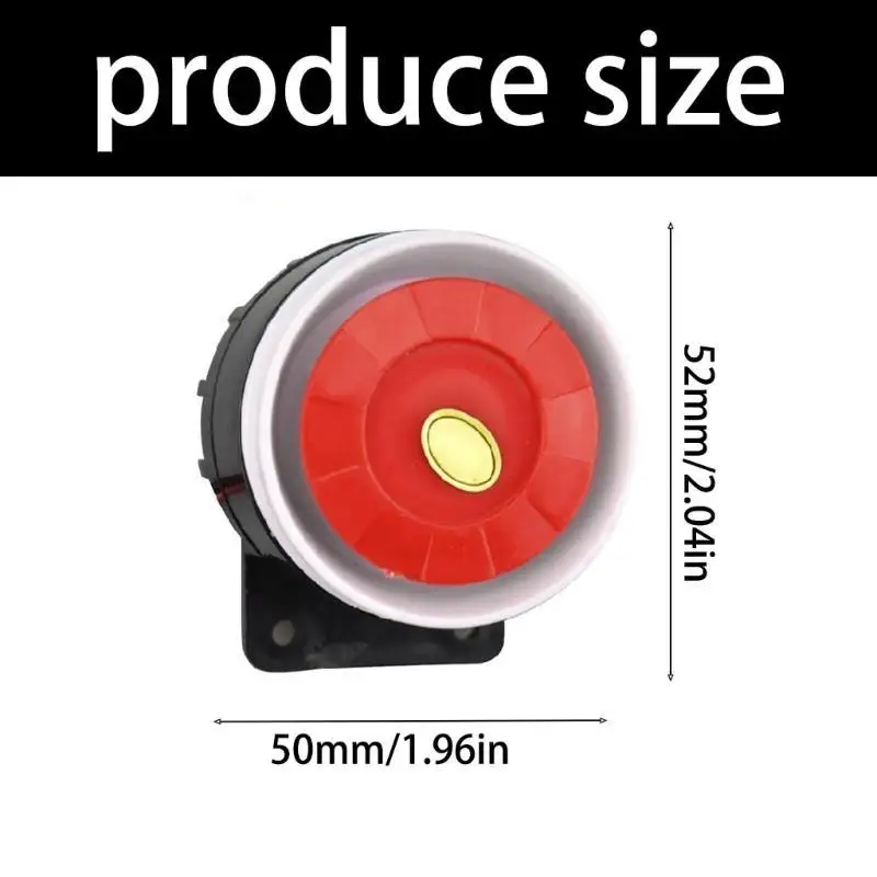 652F Chuông báo khẩn cấp bằng kim loại ABS mạnh 24V có cảnh báo cháy động đất cho gia đình