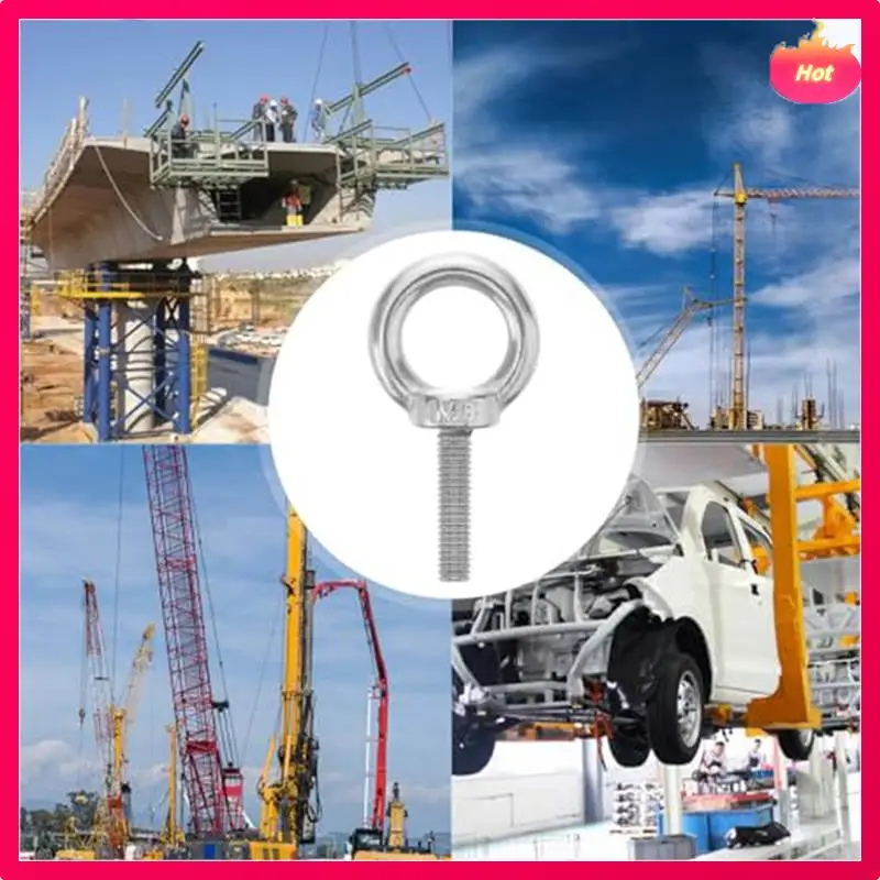 

Lifting Shoulder Eyebolts, Mechanical Eyebolt Hooks, M8X30 Shoulder Threaded Eyebolts For Indoor And Outdoor Use Durable ,5 PCS