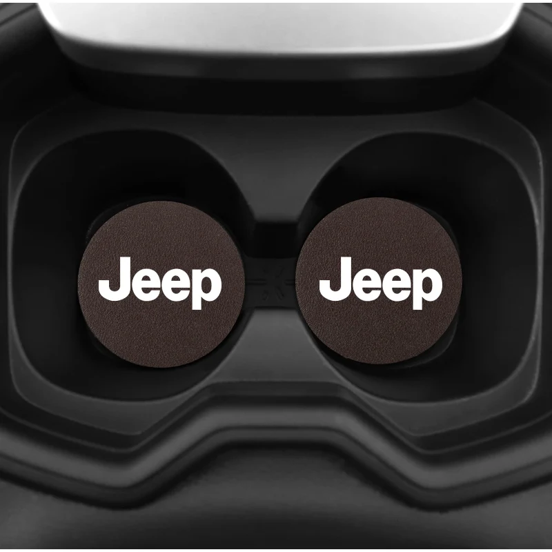 Auto Wasser Tasse Slot Pad Silica Gel Weiche Matte Auto Zubehör Für Jeep Renegade Kompass Grand Cherokee Wrangler Patriot Rubicon