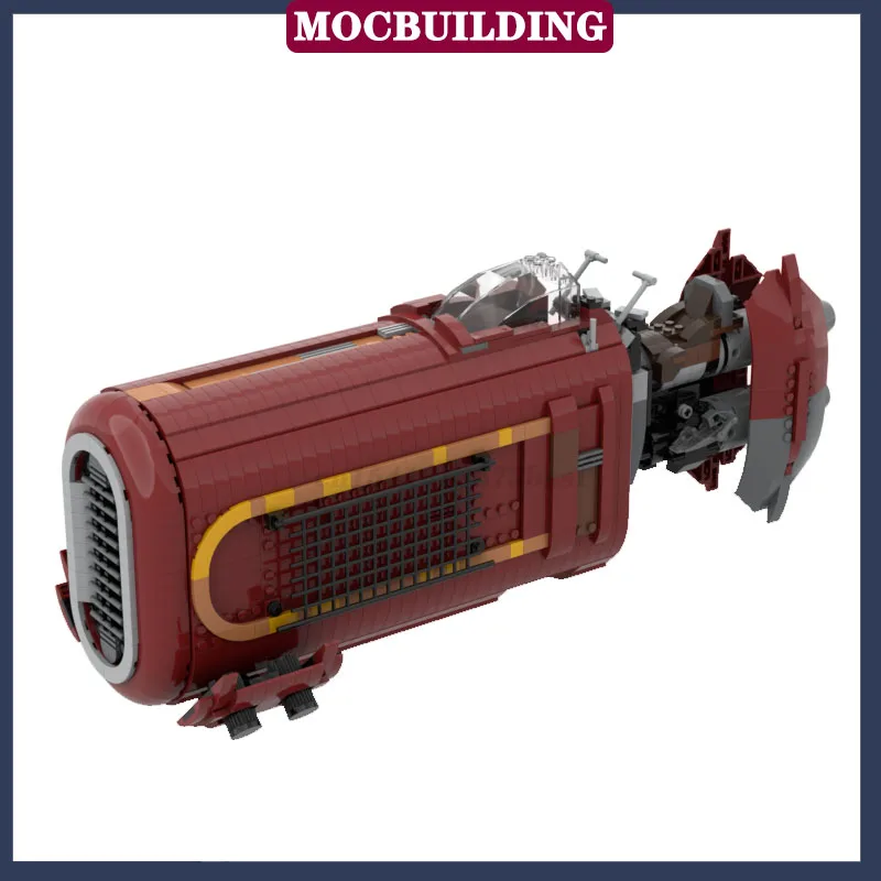 MOC Space Film Speeder Model Building Block Assembly Airship Transport Vehicle Collection Series Toy Gifts