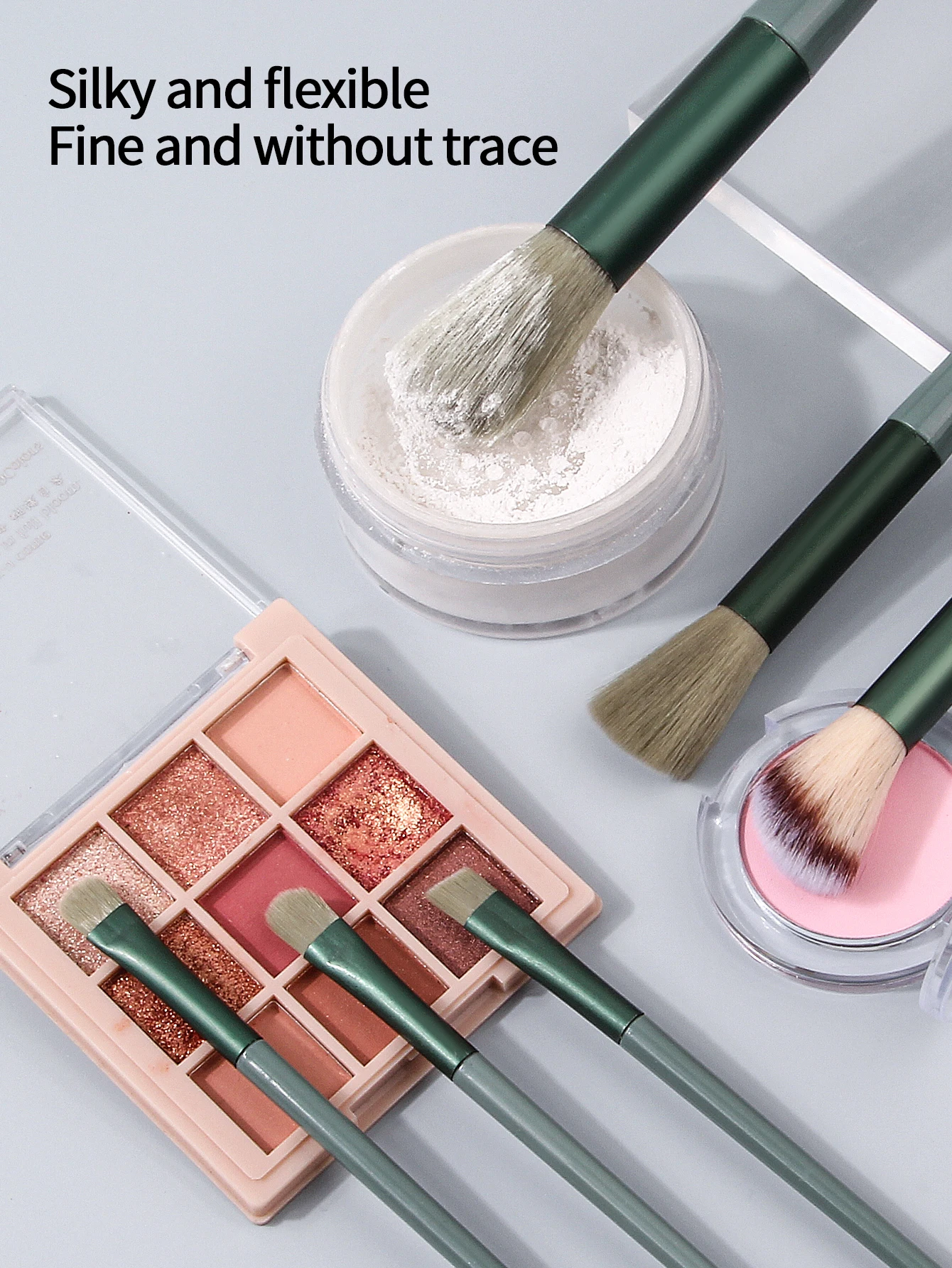 تتضمن مجموعة فرش المكياج عالية الجودة مكونة من 14 قطعة غطاء فرشاة الوجه متعدد الوظائف وحقيبة تخزين بسيطة ومحمولة #5