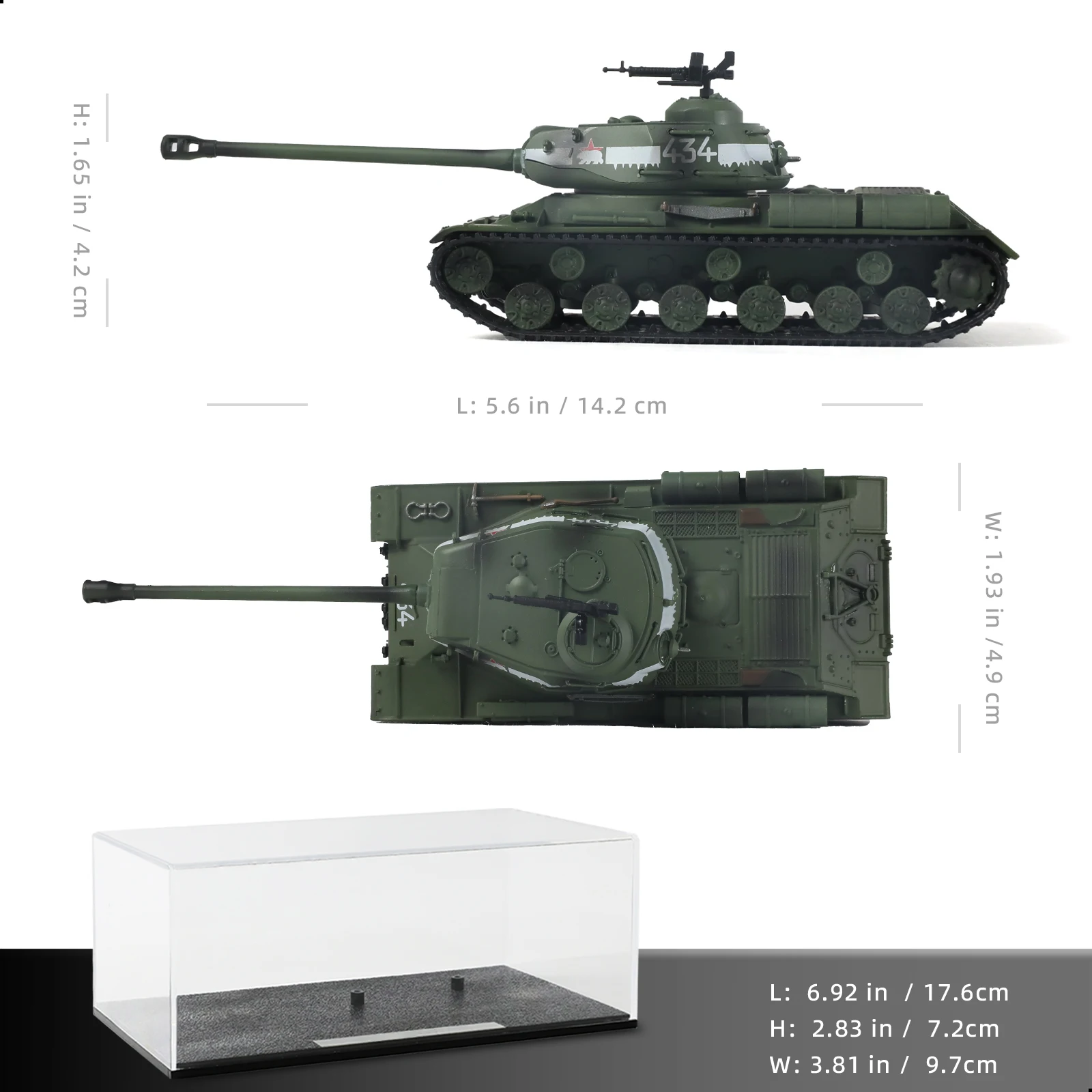 1:72 Sov. IS-2 Heavy Tank 434 Berlin 1945 Model Alloy Military Replica Collectible Display Enthusiast Xmas Bday Gift Man