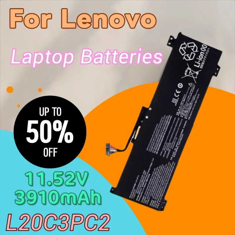 

New High Quality 11.52V 3910mAh Laptop Battery L20C3PC2 L20M3PC2 L20D3PC2 for Lenovo Ideapad Gaming 3 15ACH6 15IHU6 82K1 82K2