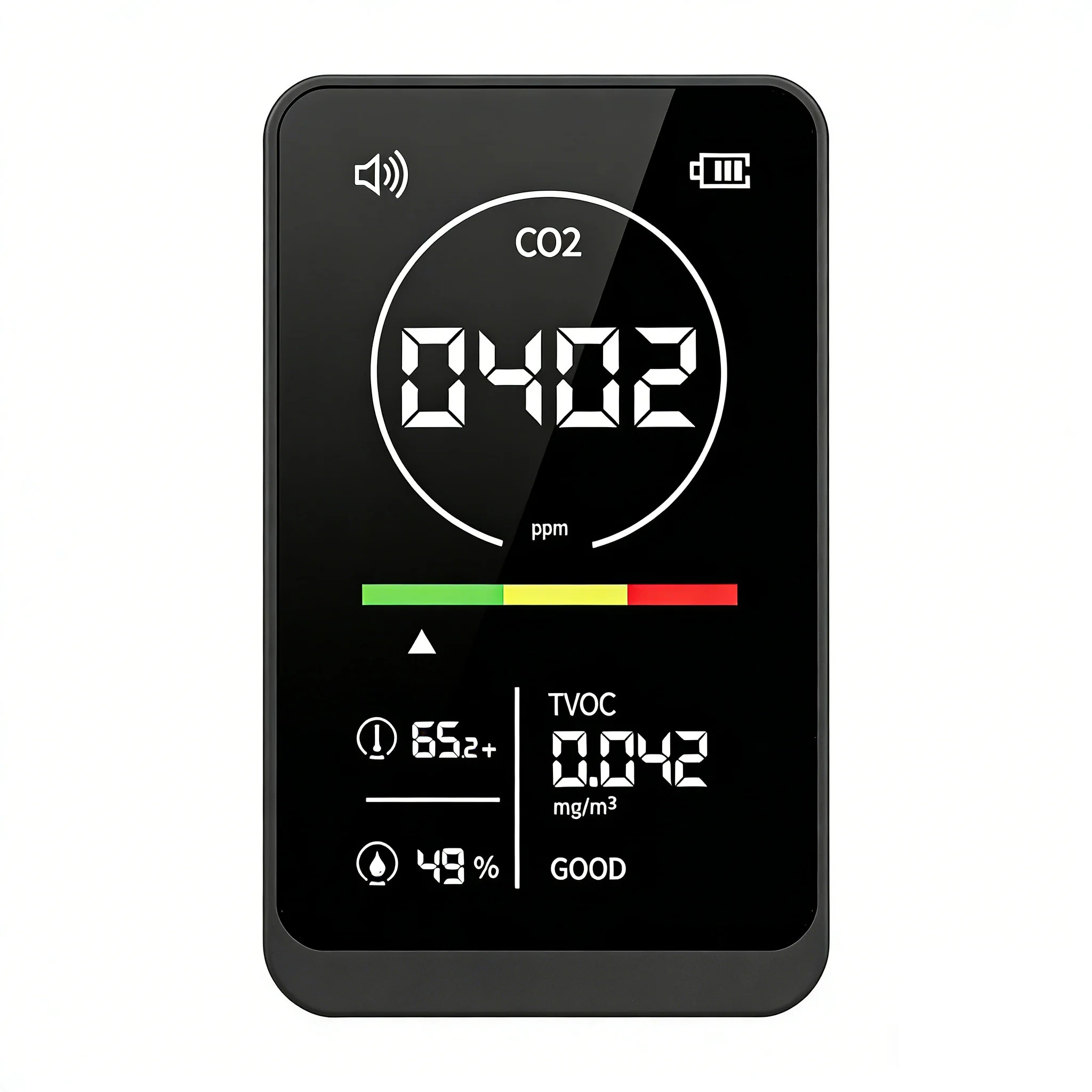 

Temp Humidity Sensor TVOC Detector For Office For Camping Air Quality Detector Measures TVOC Temperature Measurement