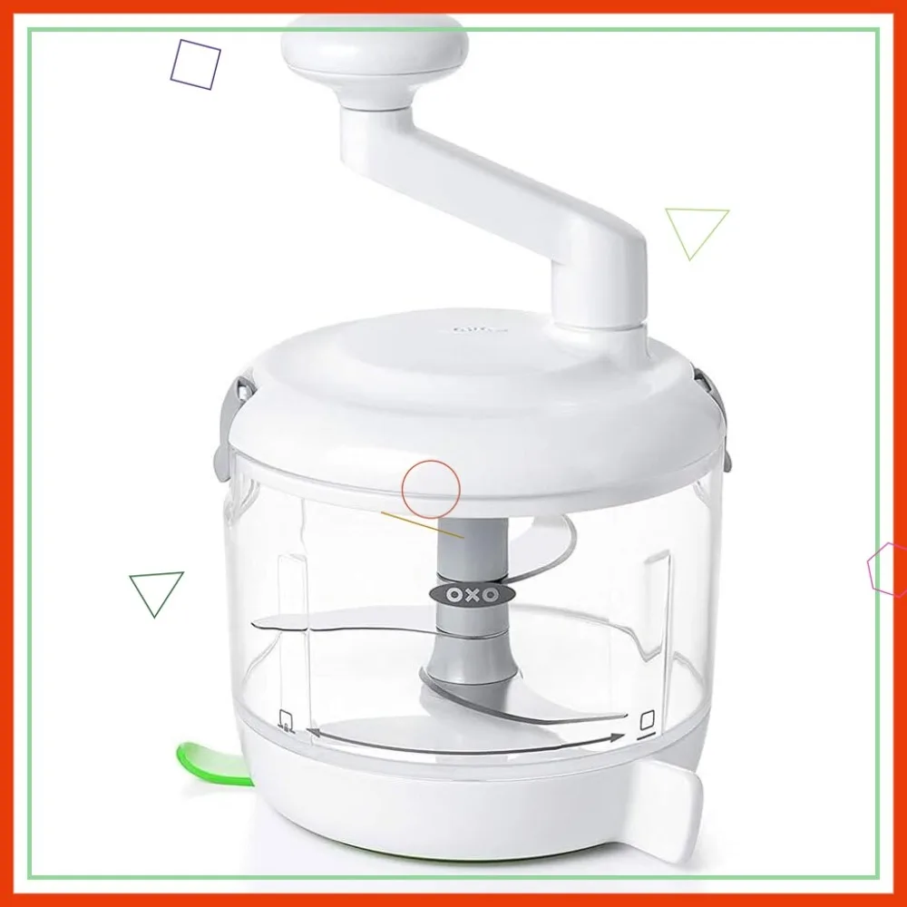 

Manual Food Processor with One-Stop Chop Function, Easy Grip Handle for Efficient Kitchen Prep