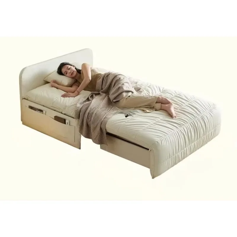 

Living room leather electric sofa bed multi-functional new modern simple single foldable, dual-purpose