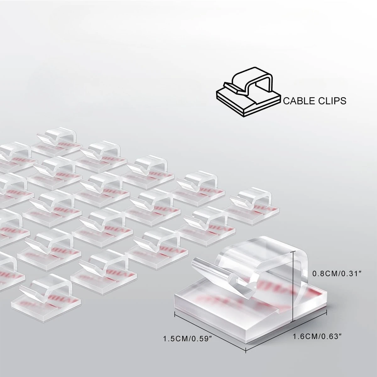 20-100 قطعة مقاطع ضوء عيد الميلاد السنانير للخارجية سلسلة أضواء مقاطع حامل السلك لتعليق أضواء جدار كابل الجنية أضواء #2