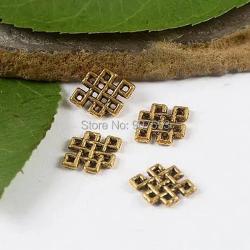 100pcs 9mm Dark Gold-tone Maze Charms Findings H1986 Jewelry Making Supplies