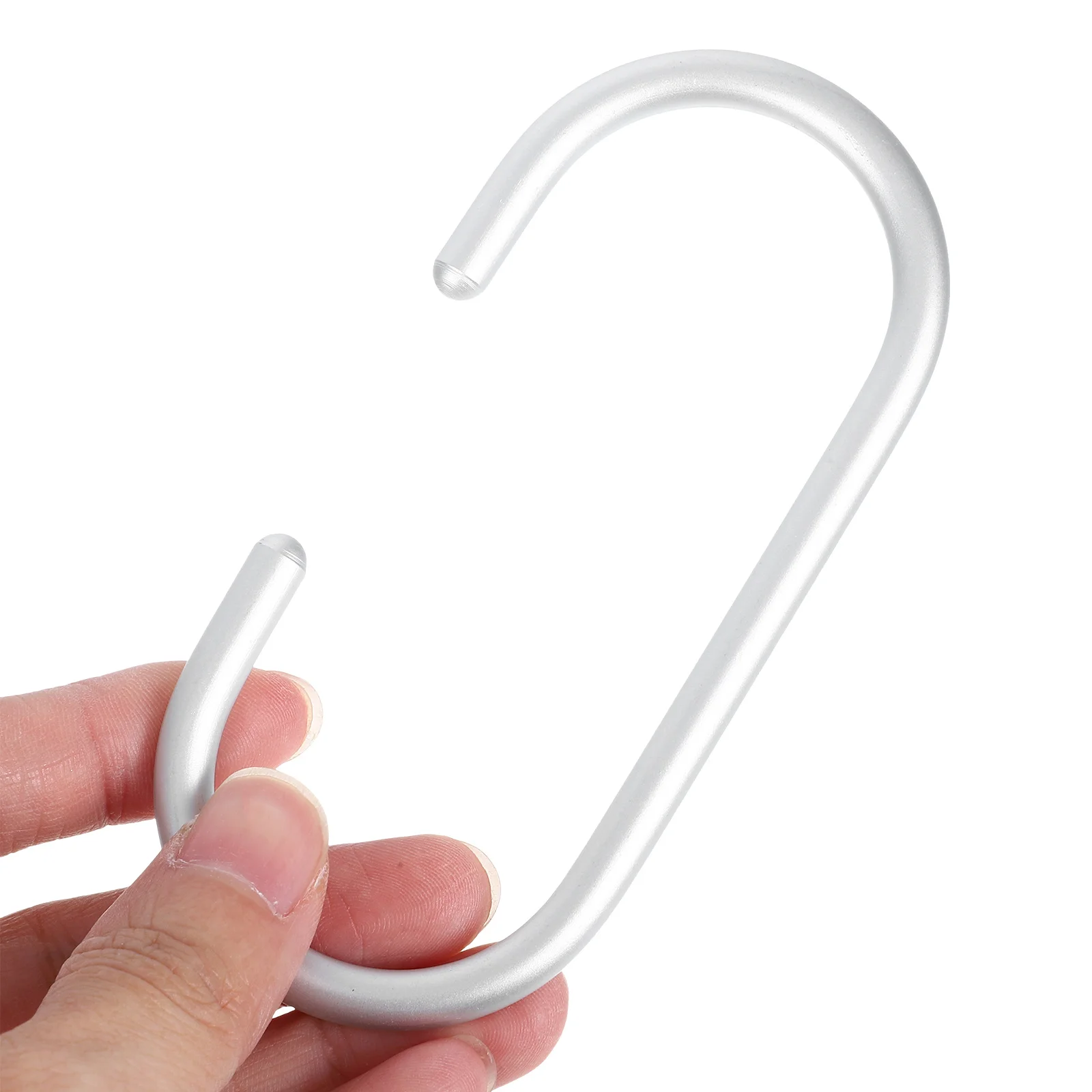 

6pcs C-type Hooks Silver Aluminum Closet Hanging for Scarves Handbags Pants Jeans Space-saving Wardrobe Hardware