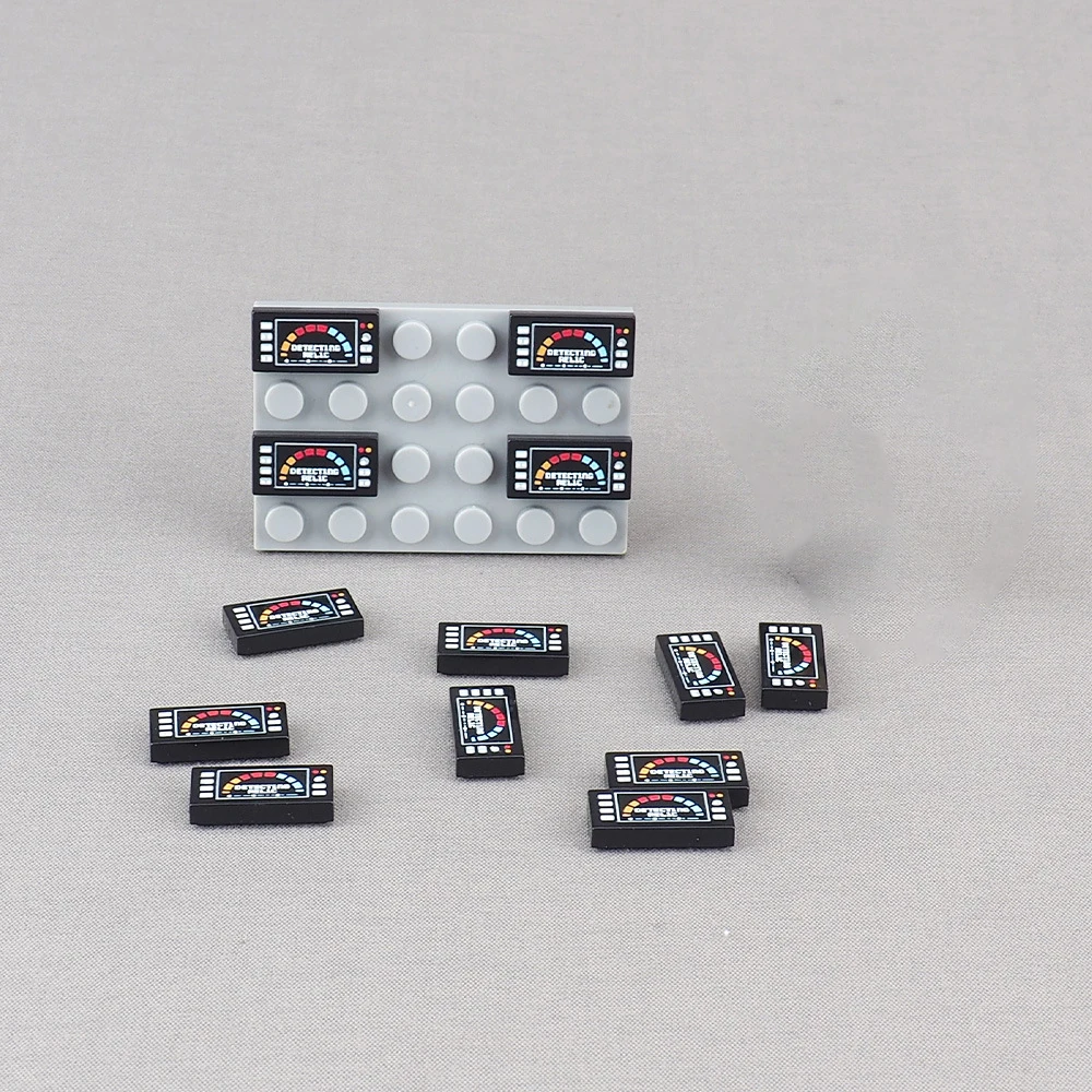 MOC 10PCS Printed 3069 Detecting Instrument Pattern Building Blocks 3069pb0414 Speed Dial Vehicle Car Board Bricks Particle Toy