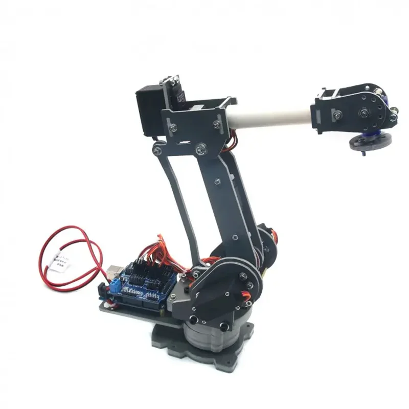 DIY Arduino Educational 6DOF 6 Axis Robotic Arm Kit With Servos Power Supply Arduino Board Kit 52241