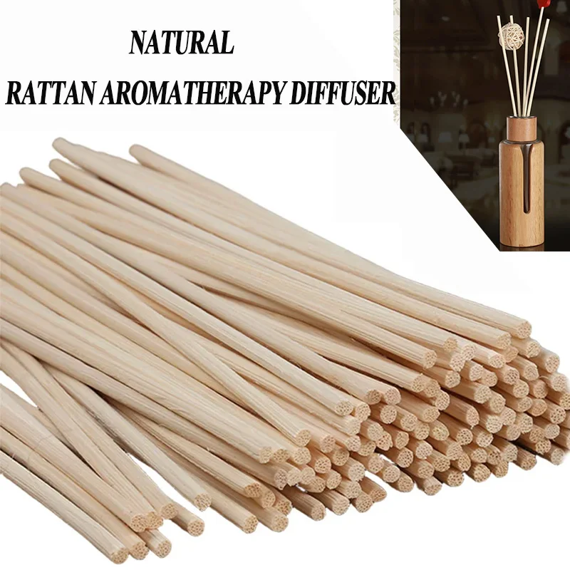 10/20/50pcs Natural DIY Wood Stickes Handmade Extra Thick Rattan Aromatherapy Diffuser Refill Sticks Woodworking Rattan Stick