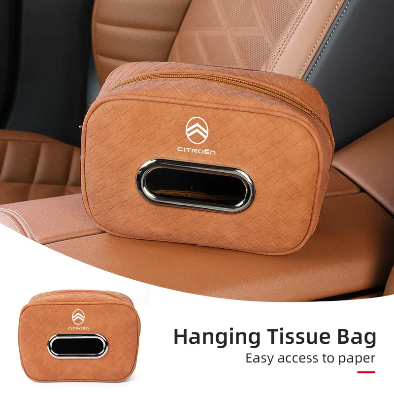 مقعد السيارة الخلفي شعرية الأنسجة صندوق معلق مقاومة للاهتراء الأنسجة حقيبة لسيتروين C4 C3 C5 C1 C2 C-Elysee Berlingo بيكاسو ثاب