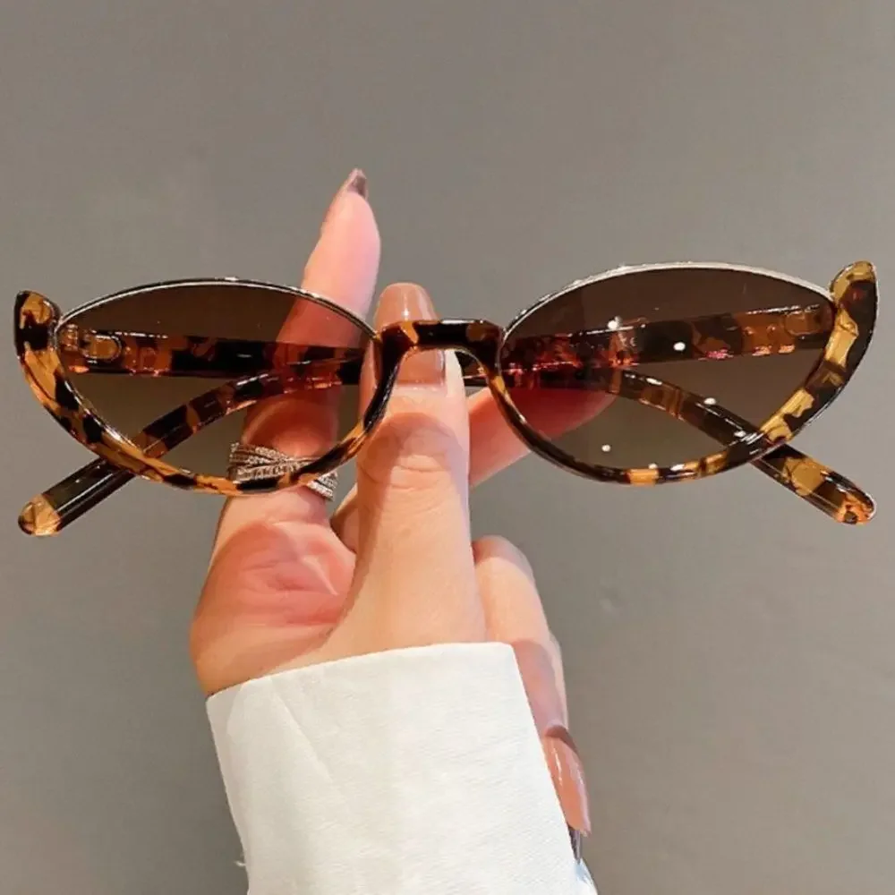 

Vintage Small Cat Eye Sunglasses for Women Trendy Half-frame Sun Glasses Fashion Design Female Outdoor Shades Eyewear UV400