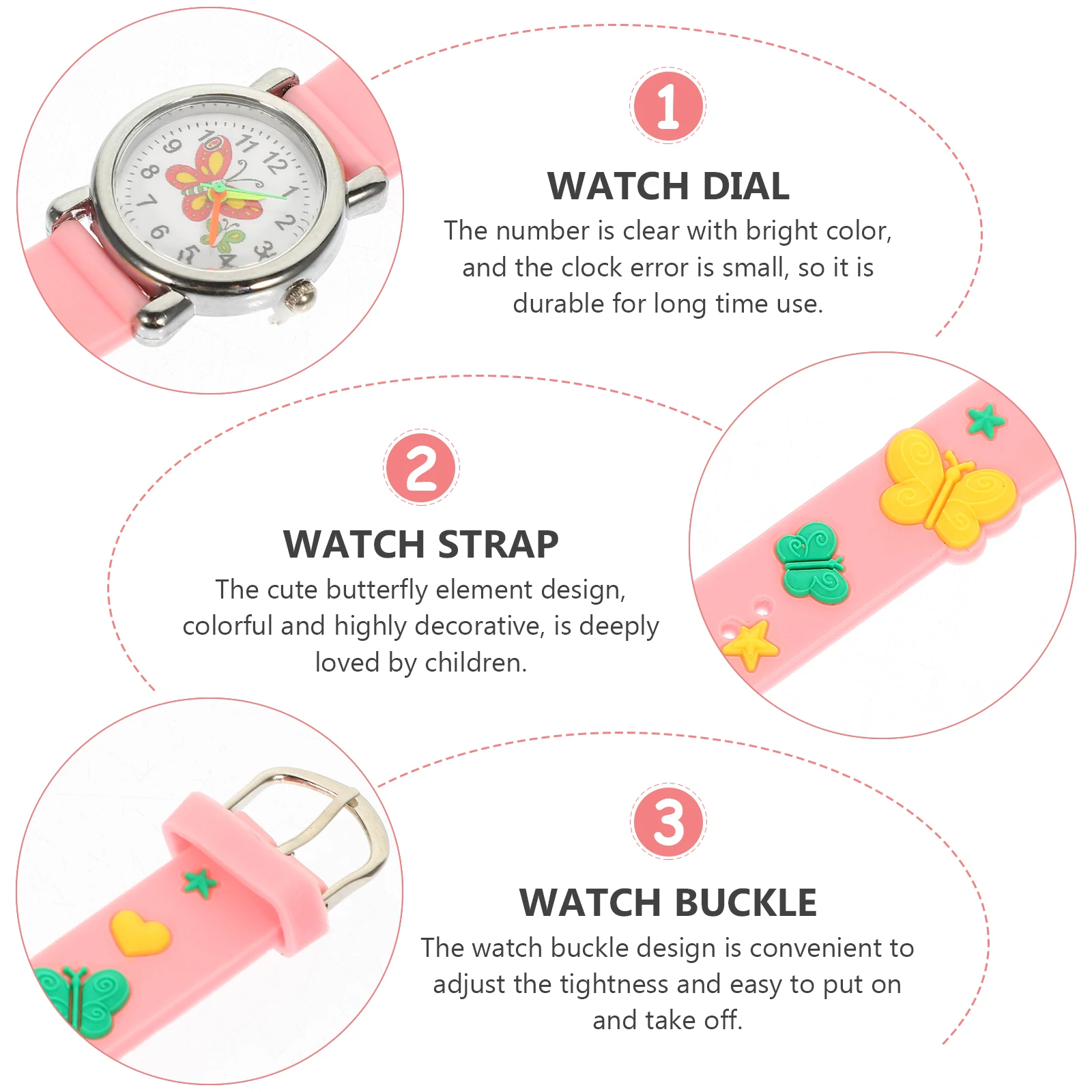 Butterfly Pattern Watch Decorate Watches for Portable Glass