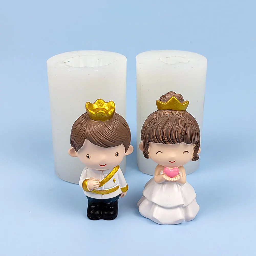 

3D Prince & Princess Silicone Mold Human Shape Candle Mould Fondant Cake Chocolate Plaster DIY Handmade Decoration Craft Tool