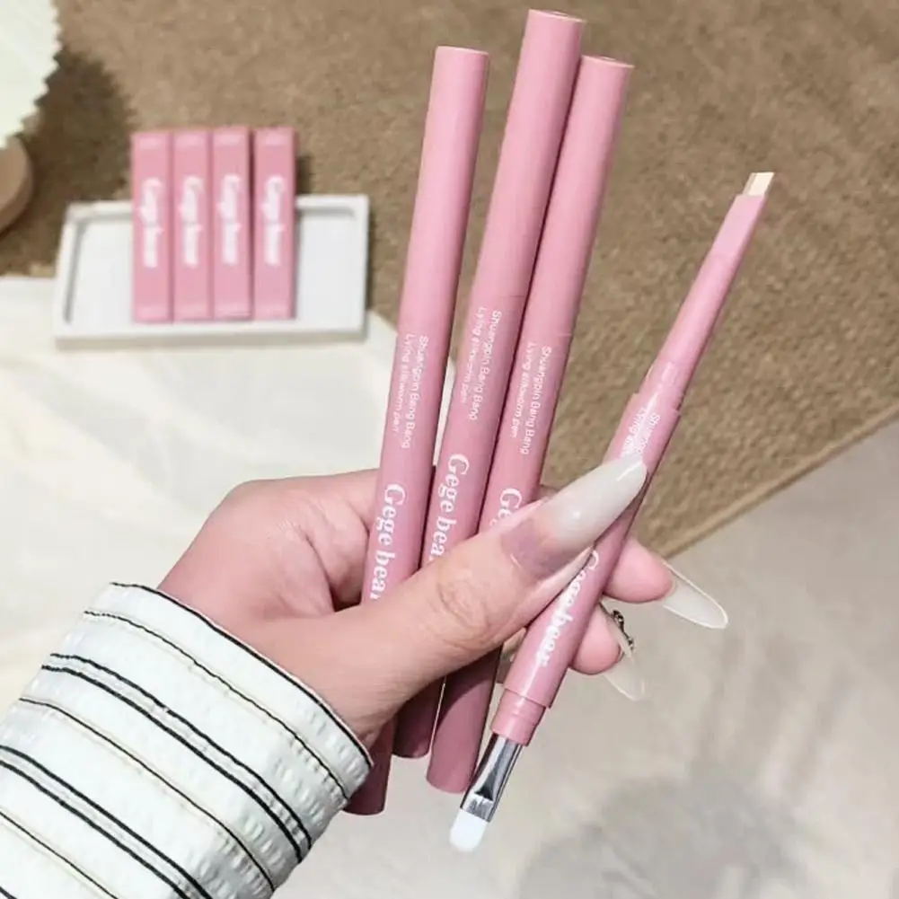 Lápis bicolor sob os olhos 2 em 1, iluminador, nude, rosa, sombra, bastão, aegyo, sal,itado, bicho da seda, eeyshadow, maquiagem para cílios