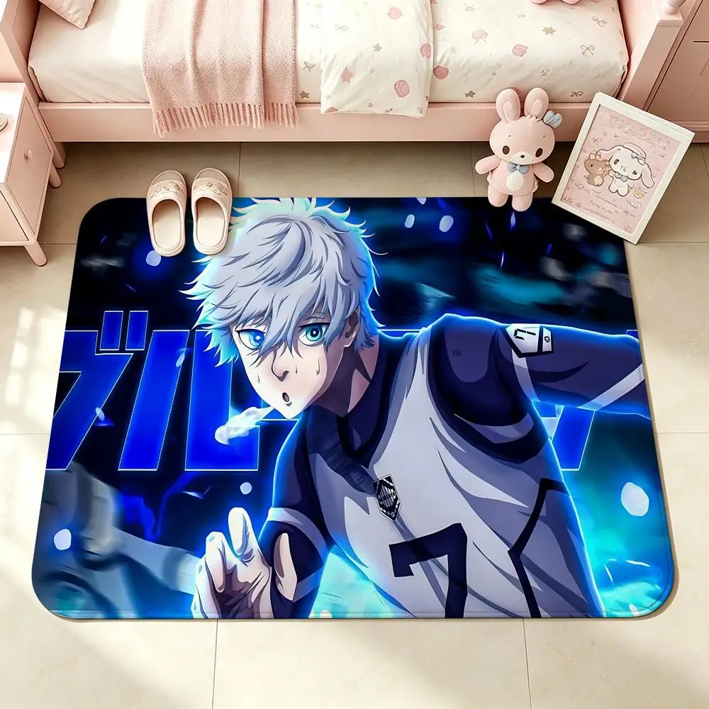 Anime-Blue LockS Floor Mat Bedroom Carpet, Bathroom Foot Mat, Doormat, Non-Slip Absorbent Multi-Use