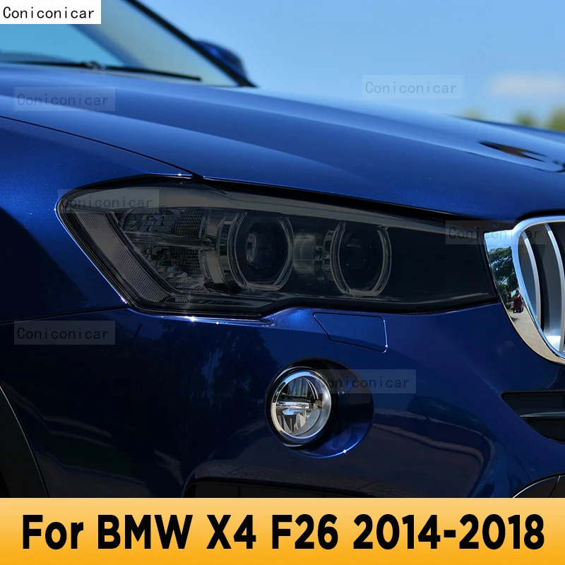 

For BMW X4 F26 2014-2018 Car Exterior Headlight Anti-scratch Front Lamp Tint TPU Protective Film Repair Accessories Sticker