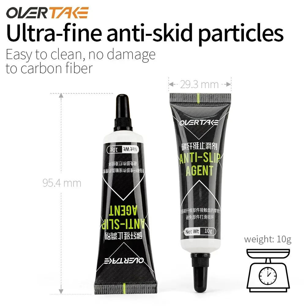 OVERTAKE Carbon Fiber Anti Slip Agent 10ml Non-slip Bicycle Grease for MTB Shimano Bike Seatpost Handlebar Stem Anti-slip Lube