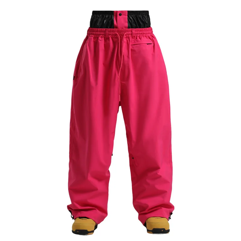 2025 nuovi uomini antivento solidi pantaloni da sci da donna impermeabili larghi larghi con cappuccio sci strides sport all'aria aperta pantaloni traspiranti per adulti