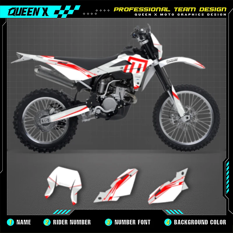 

Queen X MOTOR For Husqvarna TE250 2008 2009 2010 2011 2012 2013 Custom Team Motorcycle Graphics Decals Stickers Kits 008