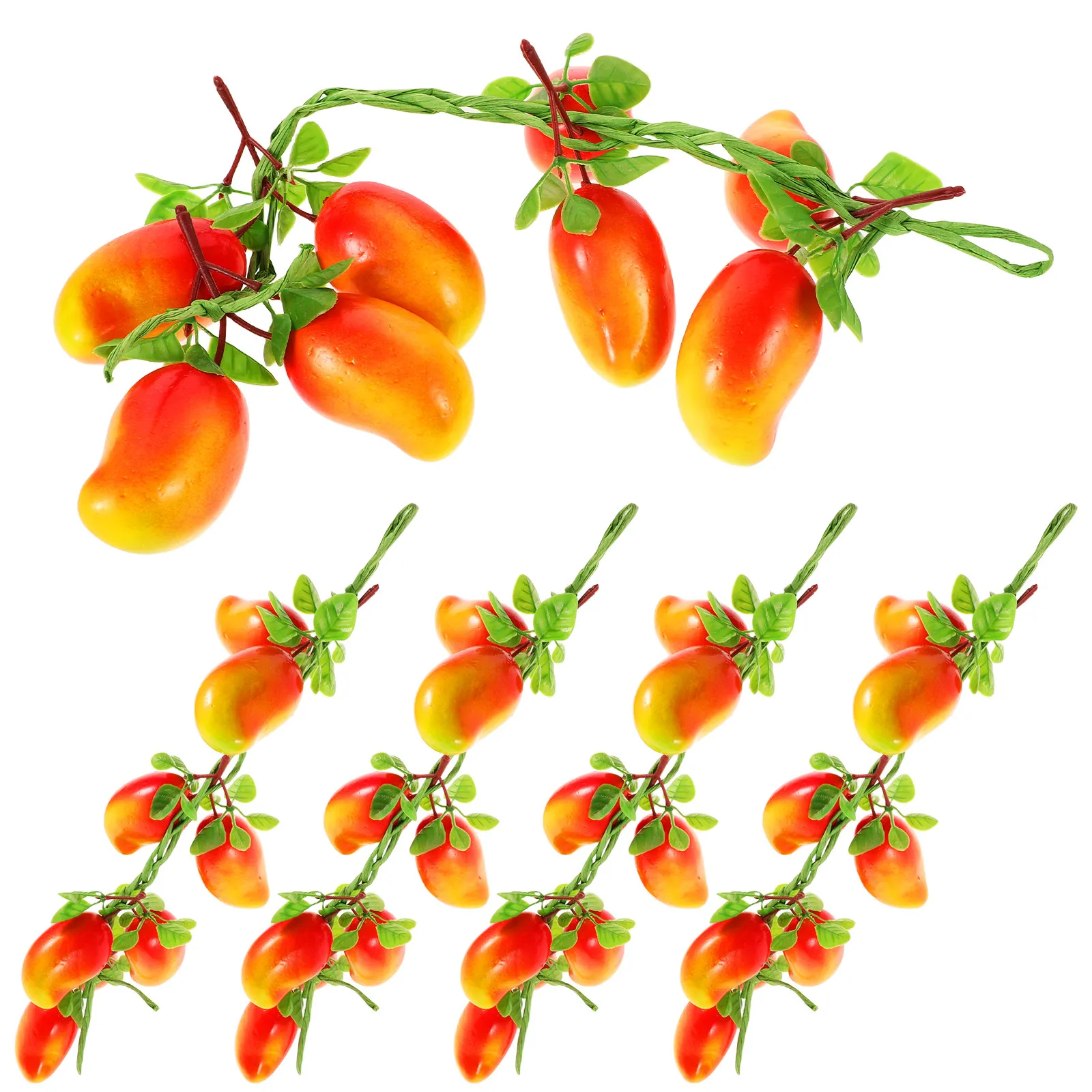 

Набор из 5 искусственных гирлянд в виде манго, реалистичные имитации фруктовых веток для декора на Фестиваль урожая, для кухни, дверей, окон, каминных полок, для использования на улице и в помещении