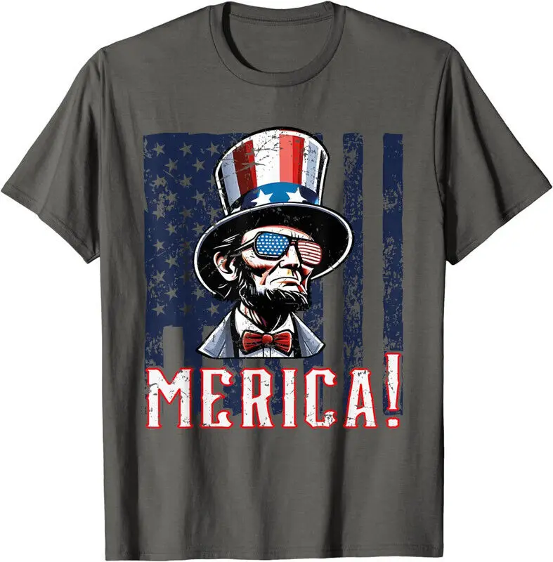 Abe Merica Flag Patriotic Abraham Lincoln Character T Shirt