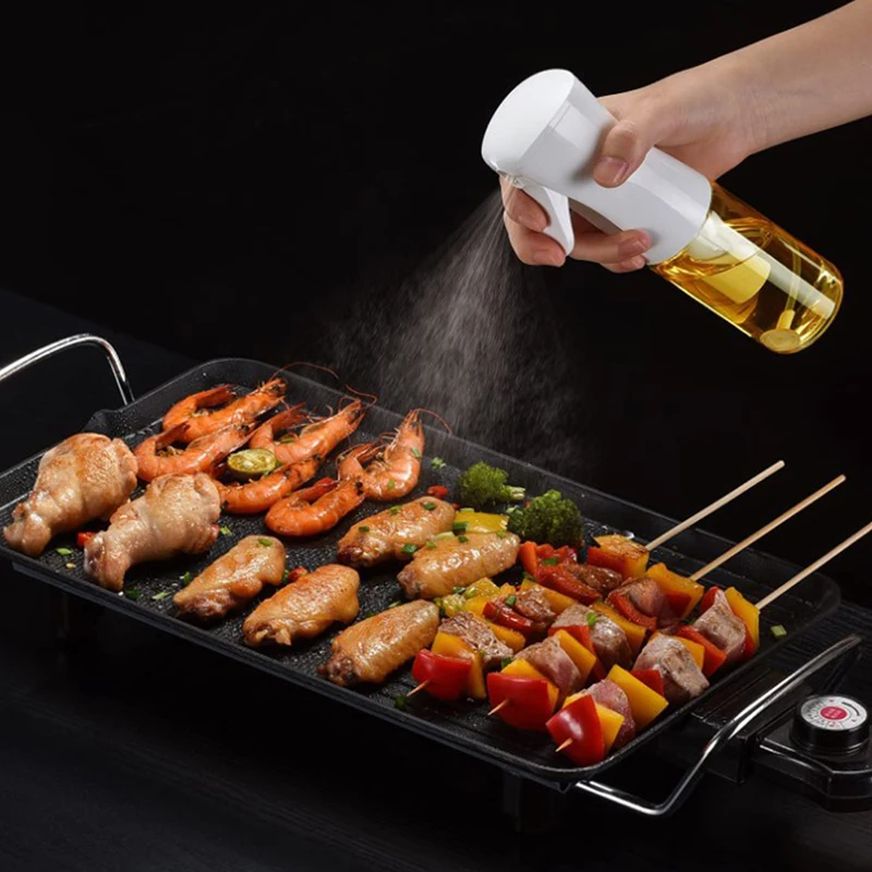 Kitchen Sprinkler Olive Oil Spray Bottle Seasoning Bottle Refillable Squirt Bottle Grill Sprinkler Kitchen Baking Oil Dispenser