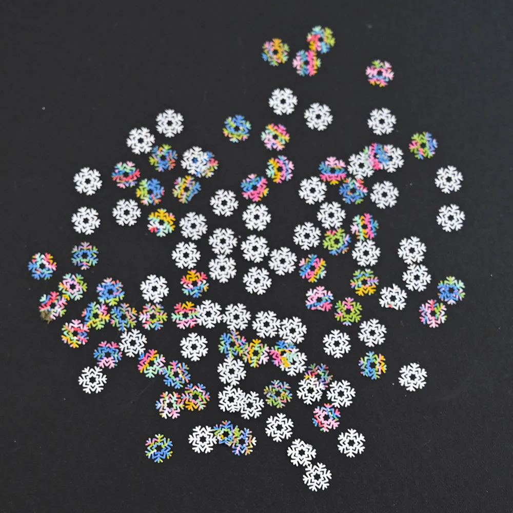 1Jar Gold Silver 3D Winter Snowflake Nail Charm Alloy Metal Christmas Snow Flake Rhinestones DIY New Year Nail Art Decoration