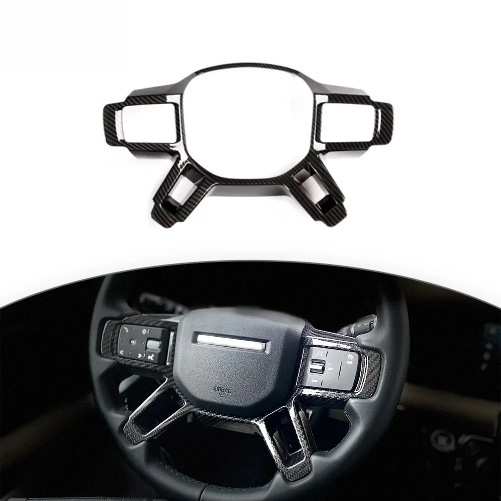 High Quality Defender Carbon Fiber Auxiliary Instrument Panel Trim Strip Handle Cover Steering Wheel for Defender Interior