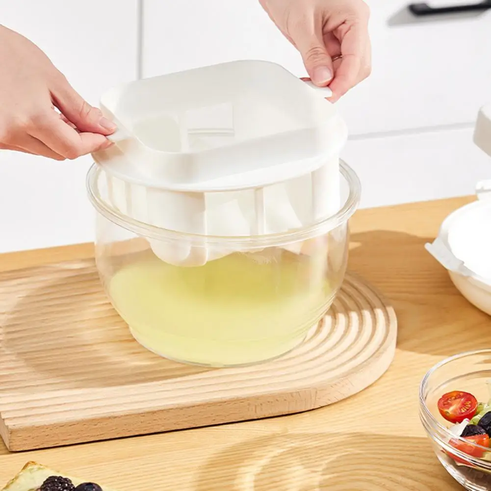 Yogurt Straining Kit Fine Mesh Yogurt Strainer with Transparent Body Detachable Whey Separator Reusable Food Filter for Yogurt
