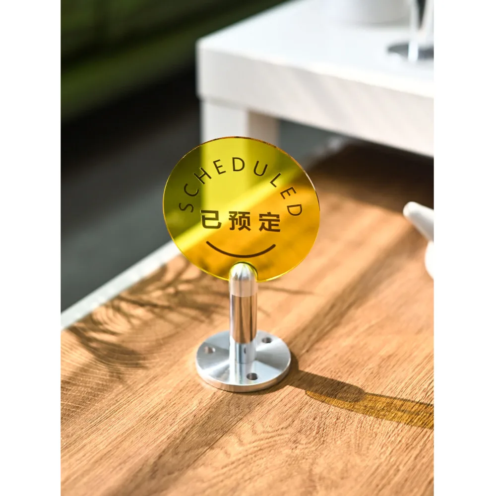 Papan Akrilik - Papan Display Vertikal Bulat untuk Meja Kafe, Meja Resepsionis Hotel & Meja Makan