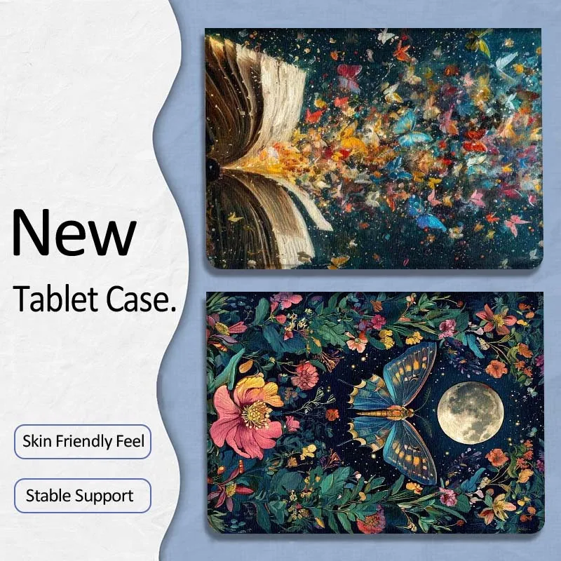 

Retro Flower Butterfly Book Gift For Xiaoxin Lenovo Tab P12 Extreme Legion Y900 Idea Pro GT 12.1 2025 Foldable Tablet Case