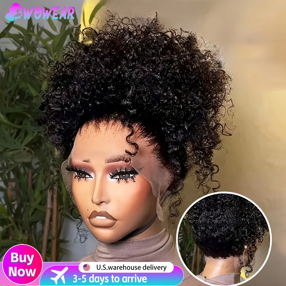 Perruque Lace Front Wig 360 HD sans colle pour femmes, cheveux humains, Deep Wave, 13x4, 13x6, avec naissance des cheveux pré-épilée, densité 220