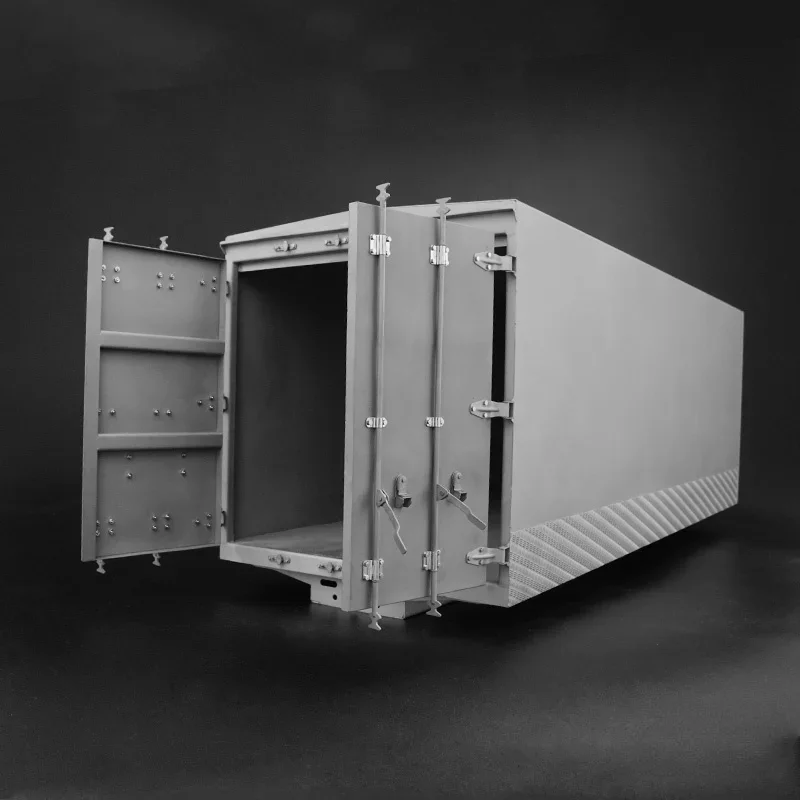 

New 1/14 Truck Closed Barrel Cargo Box Model for 6X4 1/14 Remote Control Tractor Modified Stainless Steel Cargo Box