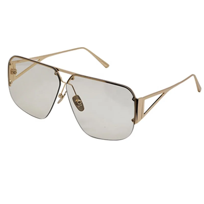 

Luxury Men's Designer Driving Sunglasses With Metal Frame Popular 1065 Fashion Clear Brown Available in Blue Black Gold Colors
