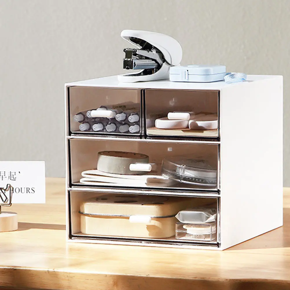 

1Pcs Storage Box Desktop Drawer Organizer Multi-Level Container for Office Supplies and Daily Essentials