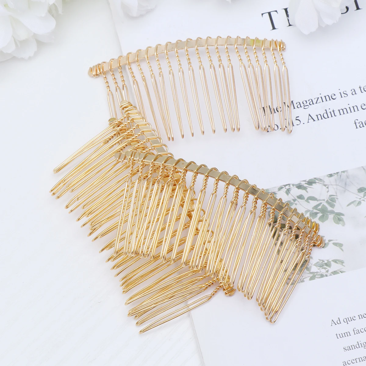 

5 Pcs Hair Comb Golden Metal Major Fashionable Women Headdress Inserted Elegant
