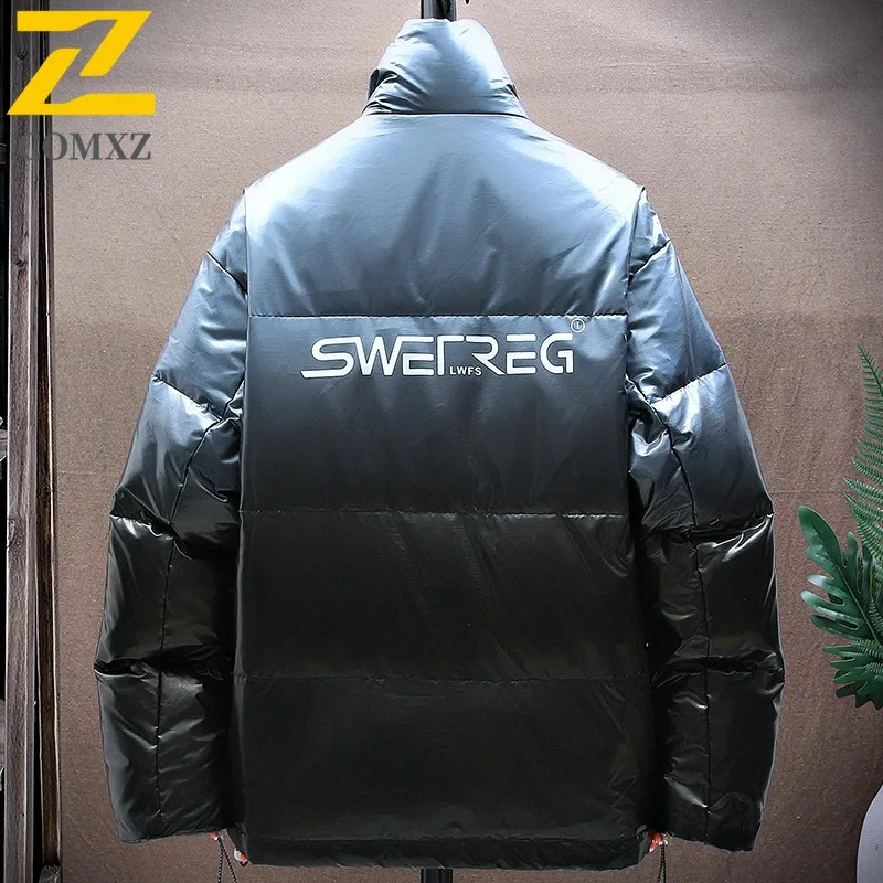 COMXZ Piumino lungo da uomo Moda con cappuccio da lavoro all'aperto Giacca imbottita leggera Cappotto invernale caldo antivento da lavoro casual