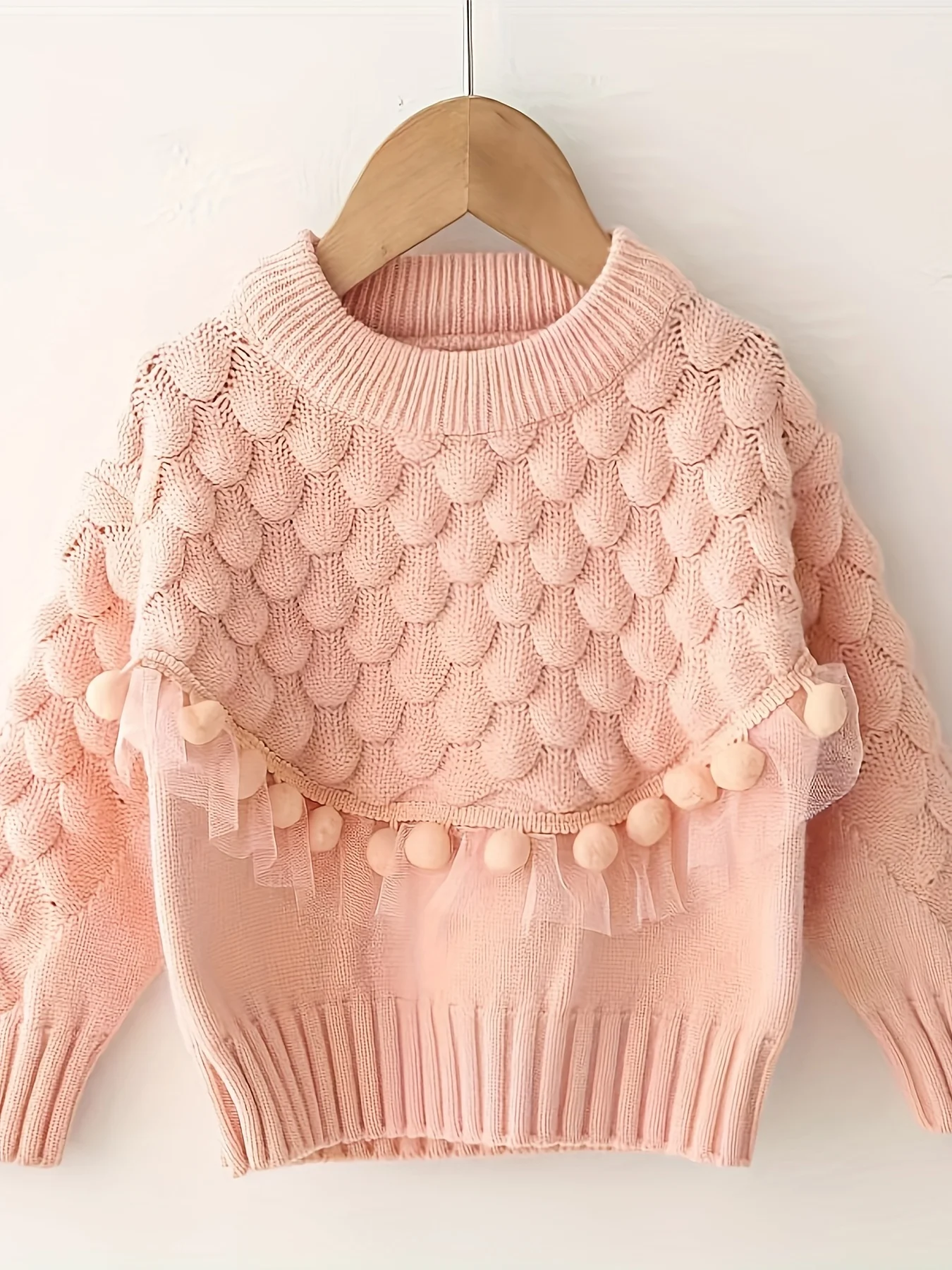 Mädchen Pullover Herbst und Winter verdickter westlicher Stil Pullover Pullover Baby Pullover Prinzessin Spitze