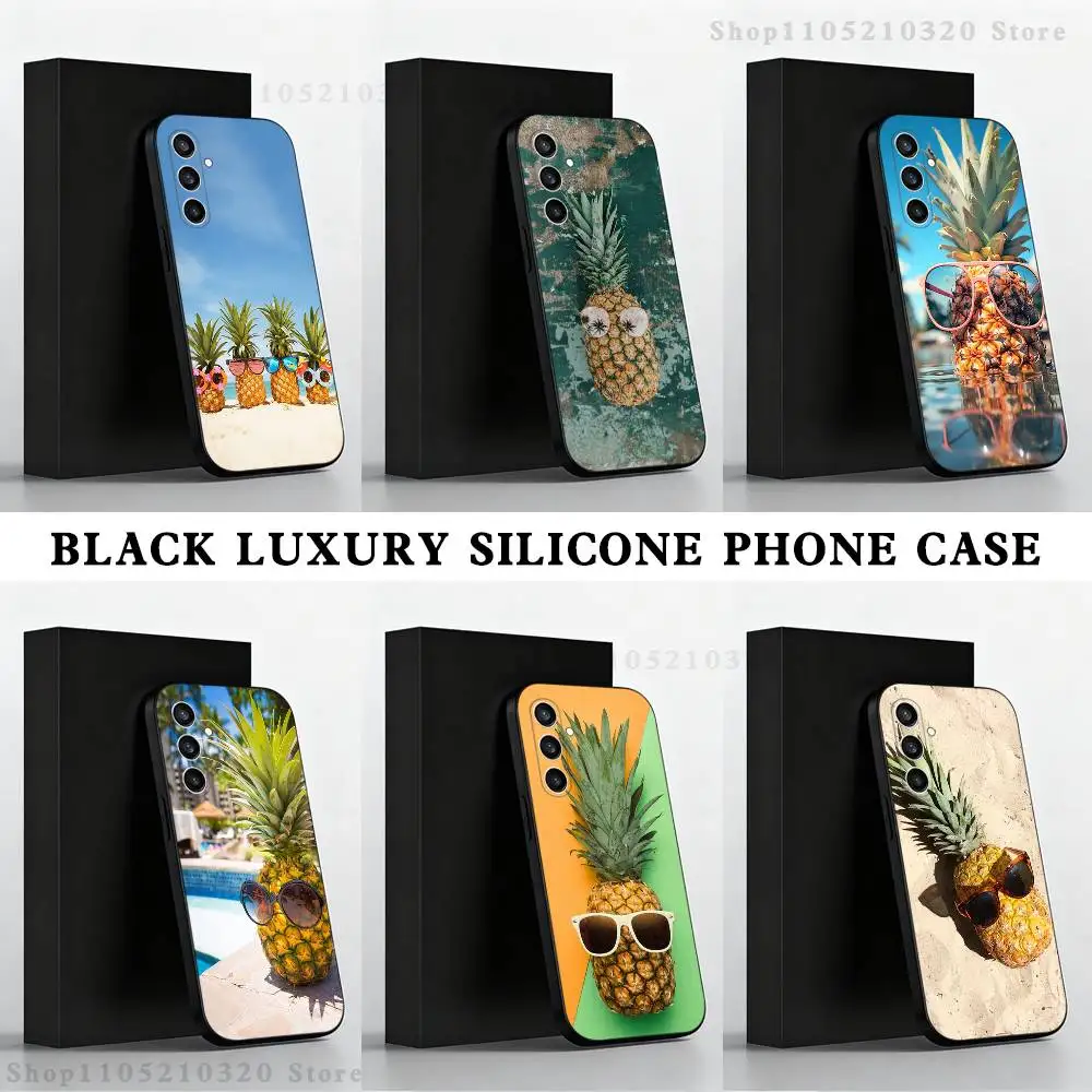 

Summer pineapple Phone Case For Samsung S25,S24,S21,S22,S23,S30,Ultra,S20,Plus,Fe,Lite,Note,10,9,5G Black Cover
