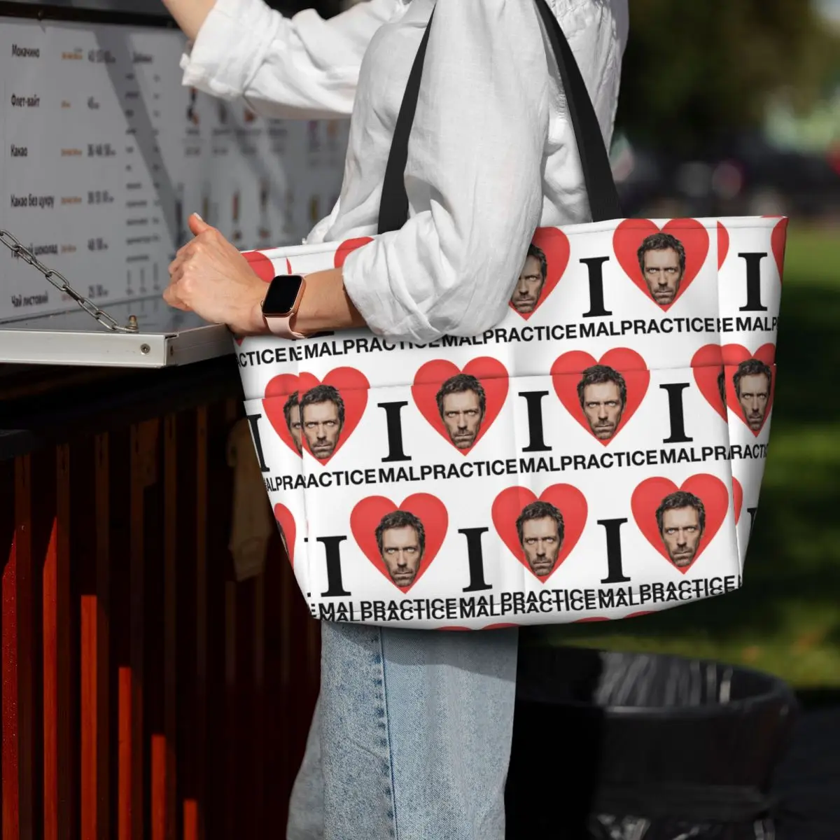 House MD Malpractice Enthusiast Merch Beach Tote Bag Sport Gym Yoga Duffle Large Tote Bag Women Travel Bag Fitness bag