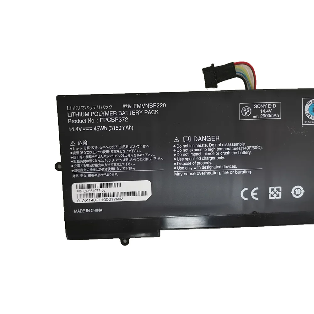 Imagem -02 - Bateria do Portátil Fpcbp372 Fmvnbp220 para Fujitsu Lifebook U772 Fpb0281 14.4v 3150mah 45wh